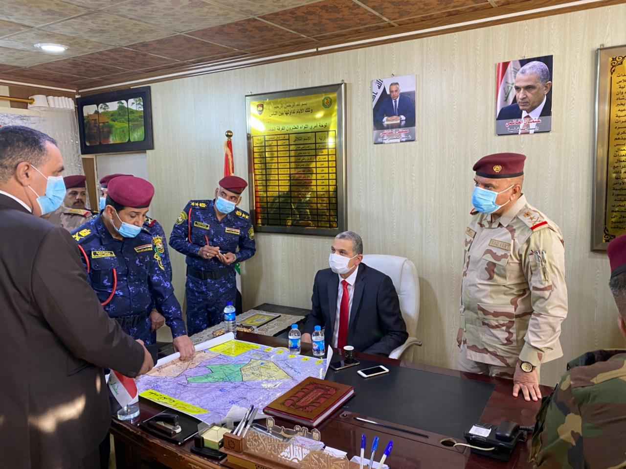   معالي وزير الداخلية يزور كركوك ويبحث الواقع الأمني مع السيد المحافظ وقيادات أمنية 